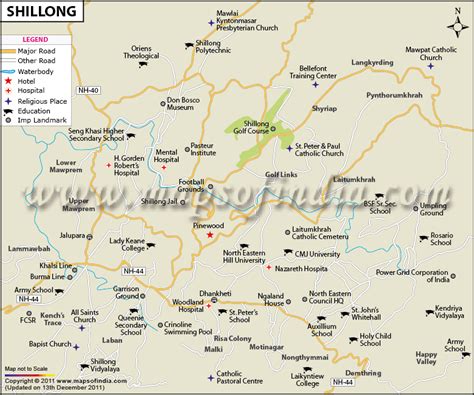 Shillong Map .